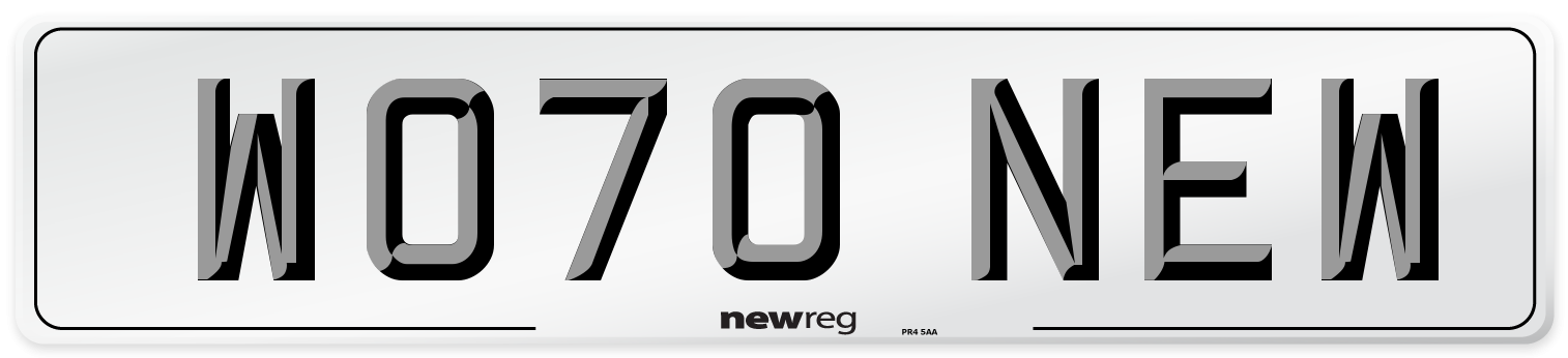 WO70 NEW Number Plate from New Reg